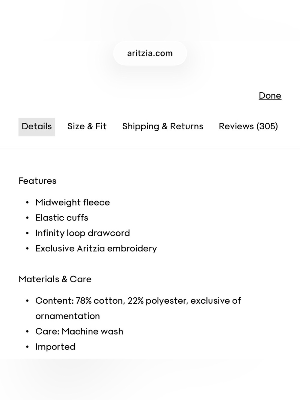 Aritzia Size XL Mega-Fit Sweatfleece Cozy Fleece Straight Sweatpants - Jazz Blue - Picture 10 of 10